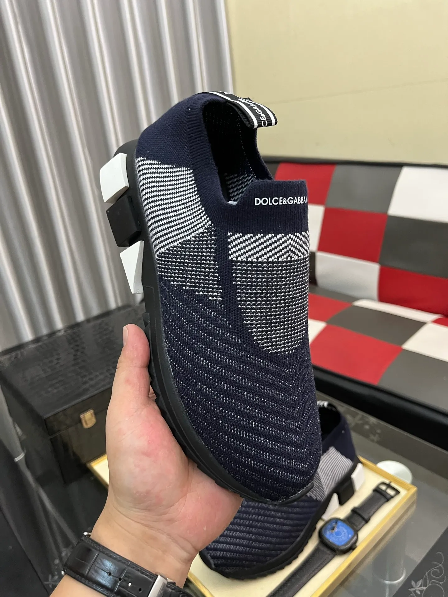Men's men's shoes💰340⌚️⌚️【DG～】men's casual shoes 2022z cabinet simultaneous sale 🔶🔷🔜The upper is made of cowhide spliced fabric ➕Mesh lining, which is comfortable and breathable. The sole is: the original comfortable and wear-resistant outsole, ⚠️The real thing📱Photographed🎬The real thing is better📢📢📢Size: 35-46